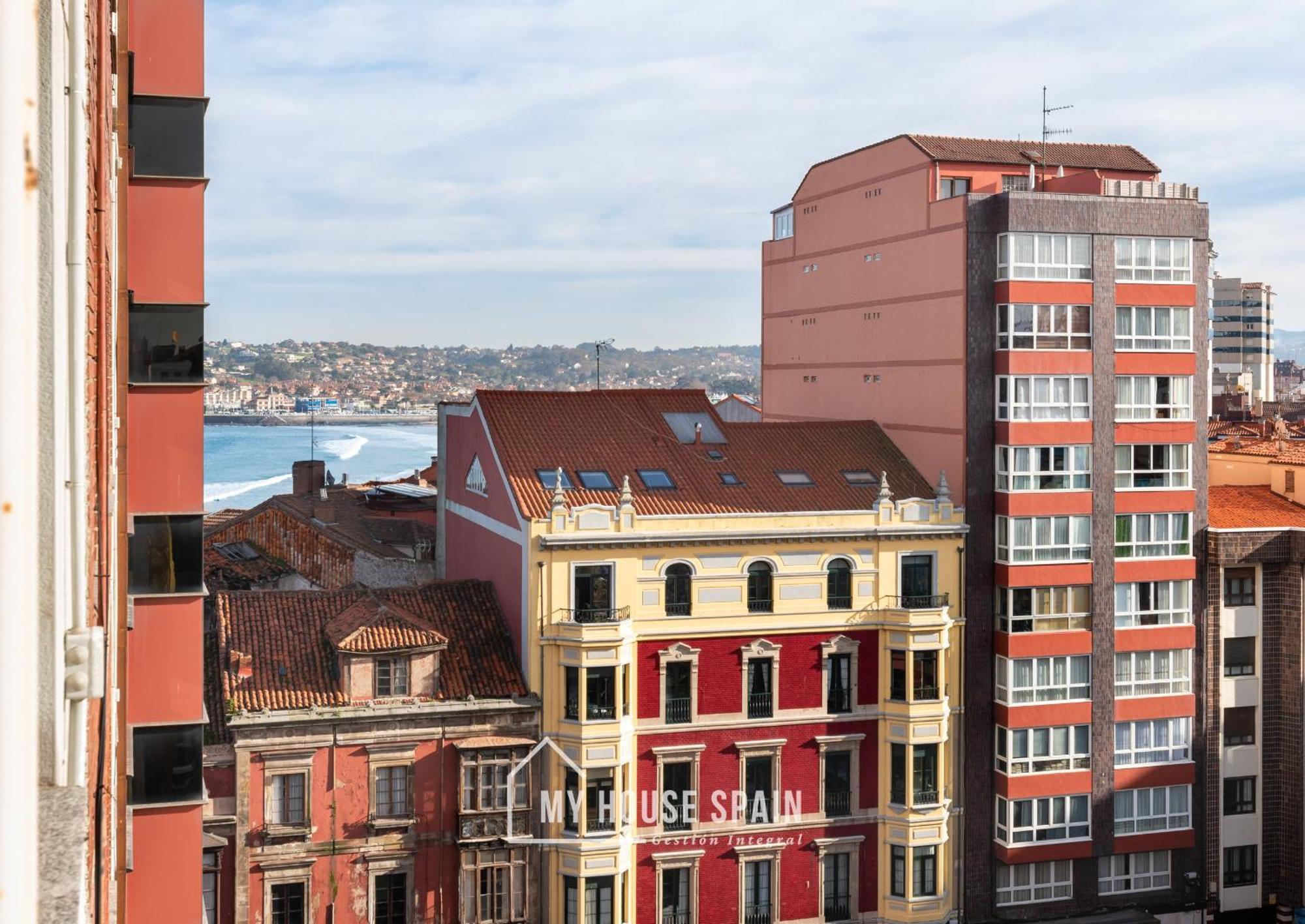 Myhousespain - Radiante Piso Junto A La Playa Gijón Exterior foto
